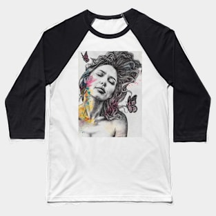 Sun Hits The Sky | sleeping woman with butterflies Baseball T-Shirt